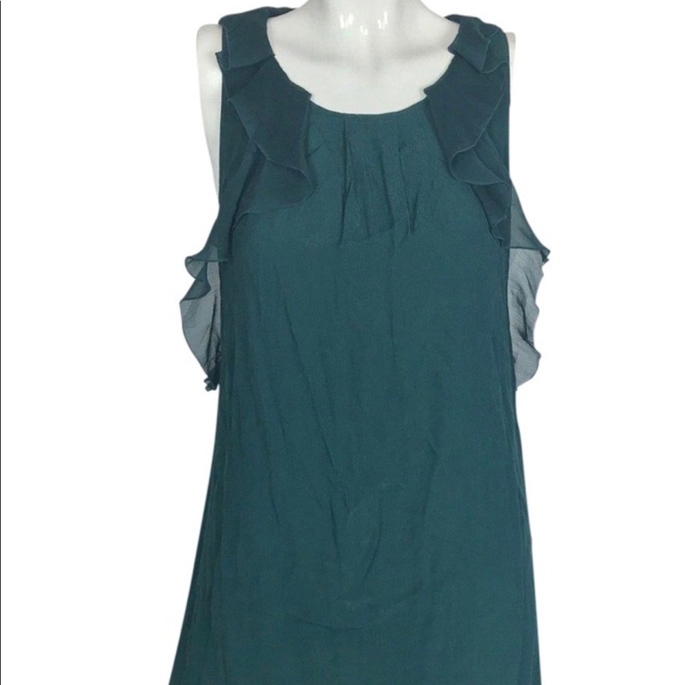 Free people sz 10 ruffle green dress